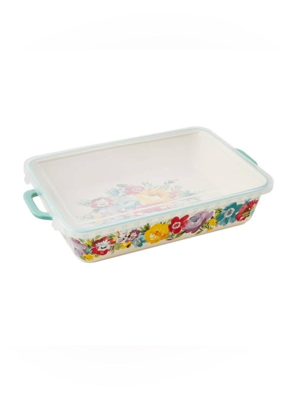 NEW Pioneer Woman 9x13 Floral Ceramic Casserole Dish with Lid